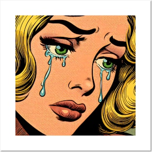 Pop art tears Posters and Art